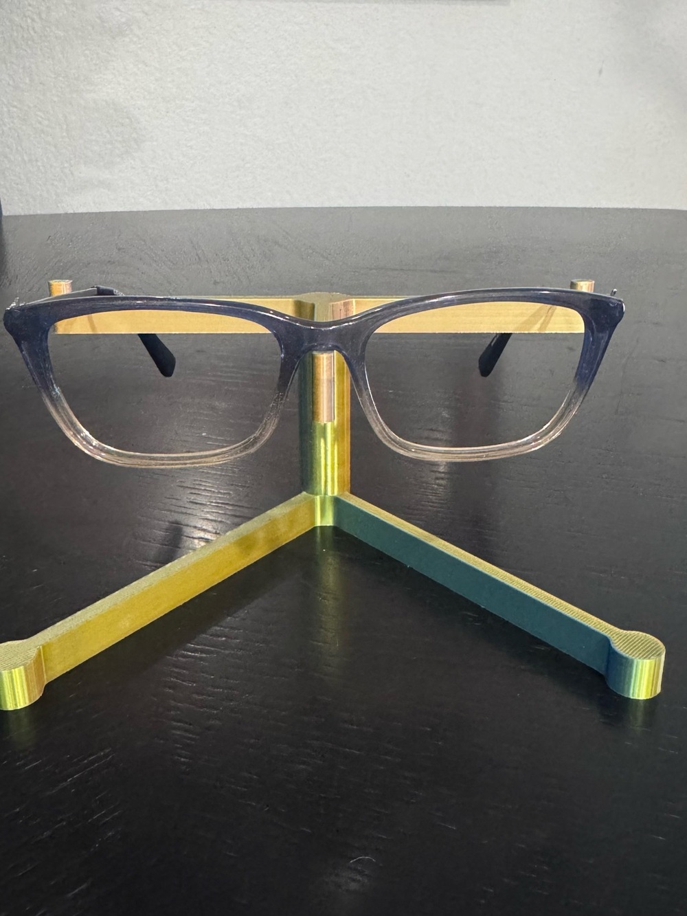 Coach Denim-to-blush ombré sparkly Eyeglass Frame